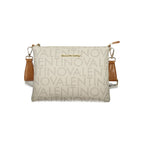 Mario Valentino Beige Polyurethane Women's Bag with Zip Closure and Strap