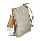 Mario Valentino Beige Polyurethane Women's Bag with Zip Closure and Strap