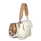 Mario Valentino White Polyurethane Woman Bag with Removable Strap and Internal Pocket