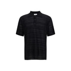 Laneus Black Cotton Polo Shirt