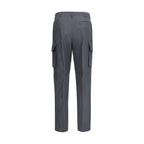 Lardini Gray Linen Cargo Pants