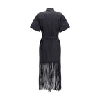 PINKO Black Cotton Casual Dress