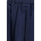 Max Mara Blue Cotton Long Skirt