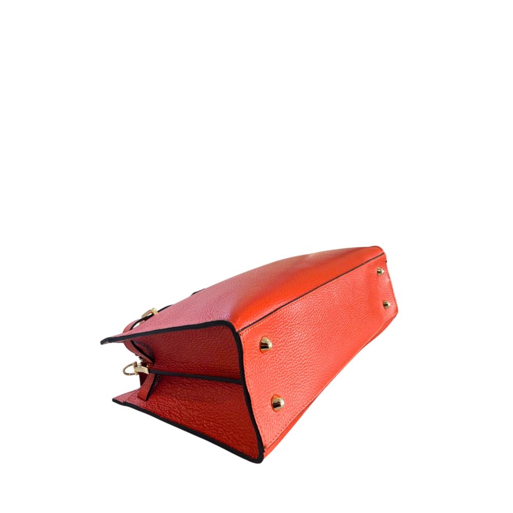 Baldinini Trend Orange Leather Women Handbag