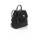 Baldinini Trend Black Leather Women Backpack