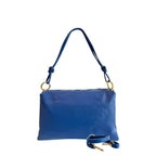 Baldinini Trend Blue Cowhide Clutch Bag