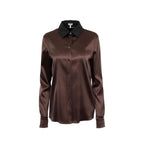 Loewe Brown Silk Dress Shirt