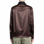 Loewe Brown Silk Dress Shirt