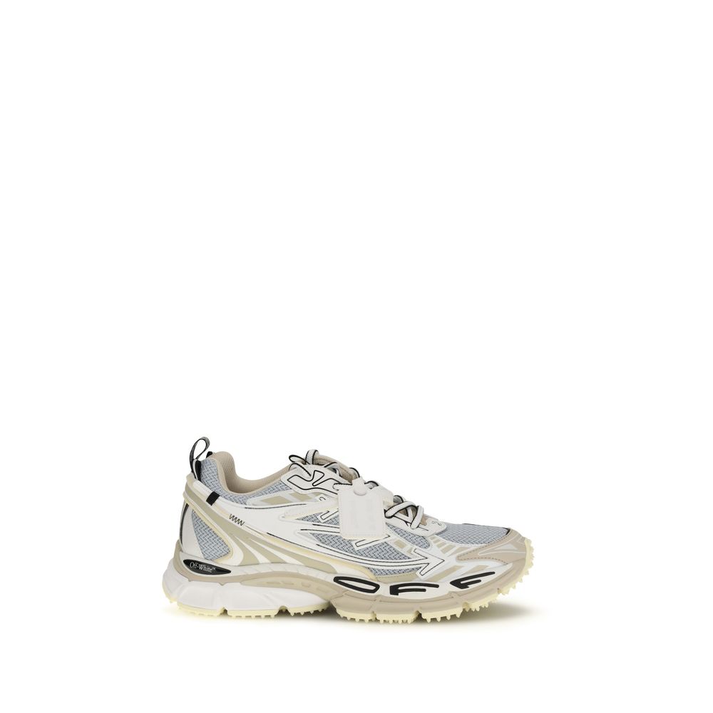 Off-White Gray Polyethylene Athletic Sneakers