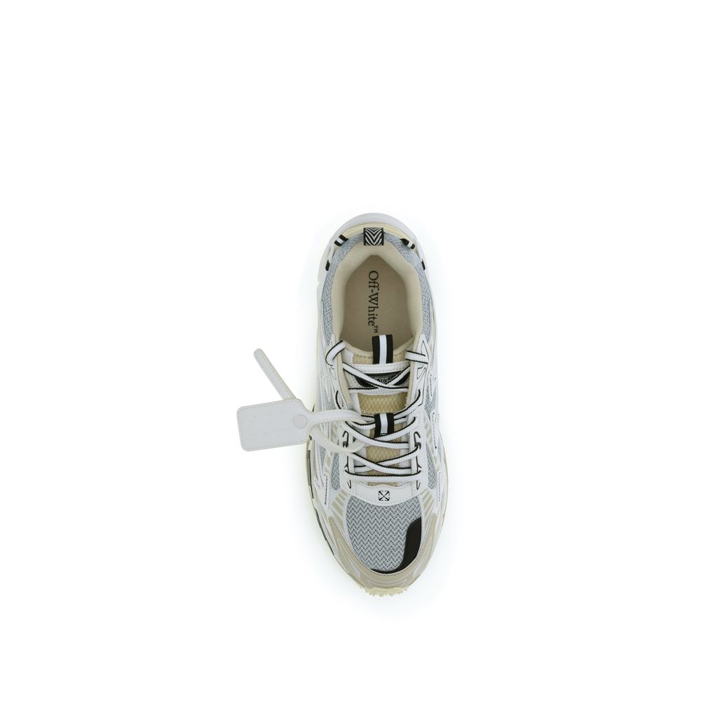Off-White Gray Polyethylene Athletic Sneakers