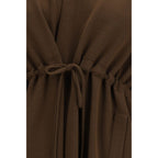 Ella Brown Viscose Coat