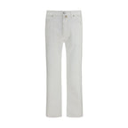 Jacob Cohen White Cotton Straight-Leg Jeans