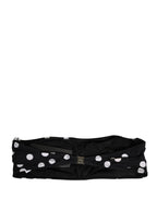 Dolce & Gabbana Black White Polka Dot Bandeau Beachwear Swimwear