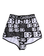 Dolce & Gabbana Black White DG Logo Waistband Girdle Underwear