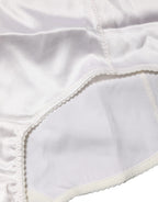 Dolce & Gabbana White Silk Blend High Waist Girdle Panty Underwear