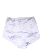 Dolce & Gabbana White Silk Blend High Waist Girdle Panty Underwear