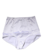 Dolce & Gabbana White Silk Blend High Waist Girdle Panty Underwear