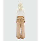 MSGM Beige Cotton Casual Pants
