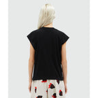 MSGM Black Cotton T-Shirt