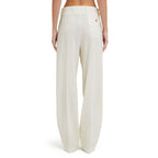 MSGM White Wool Casual Pants