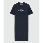 MSGM Blue Cotton Casual Dress