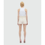 MSGM White Viscose Short And Mini Shorts
