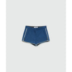MSGM Blue Cotton Bermuda Shorts