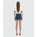 MSGM Blue Cotton Bermuda Shorts
