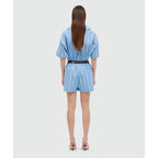 MSGM Blue Cotton Bermuda Shorts