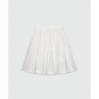 MSGM White Cotton Midi Skirt