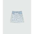 MSGM Blue Cotton Mini Skirt