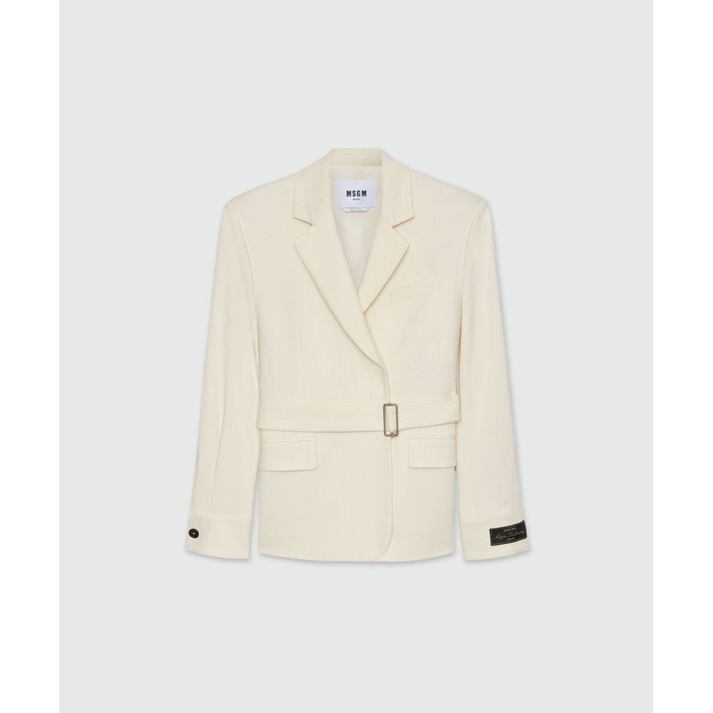 MSGM White Viscose Jacket