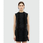 MSGM Black Polyester Tank Tops