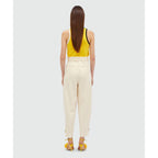 MSGM White Viscose Casual Pants