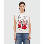 MSGM White Cotton Tank Tops