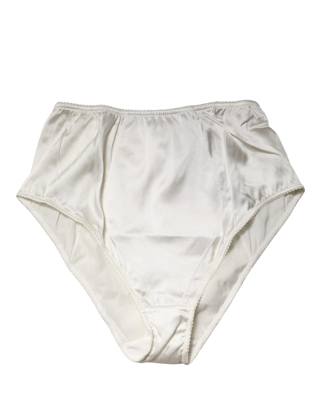 Dolce & Gabbana White Silk Blend High Waist Girdle Panty Underwear