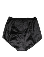 Dolce & Gabbana Black Silk Blend High Waist Girdle Panty Underwear