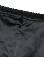 Dolce & Gabbana Black Silk Blend High Waist Girdle Panty Underwear