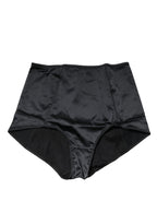 Dolce & Gabbana Black Silk Blend High Waist Girdle Panty Underwear