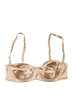 Dolce & Gabbana Beige Semi-Pad Underwire Balconette Bra Underwear