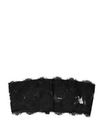 Dolce & Gabbana Black Lace Bandeau Bra Tube Top Underwear