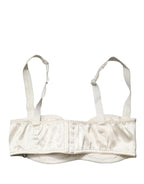 Dolce & Gabbana Off White Semi-Pad Underwire Balconette Bra Underwear