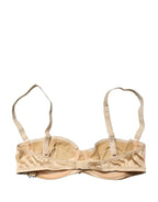 Dolce & Gabbana Beige Semi-Pad Underwire Balconette Bra Underwear