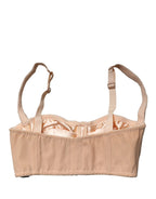 Dolce & Gabbana Beige Semi-Pad Underwire Balconette Bra Underwear
