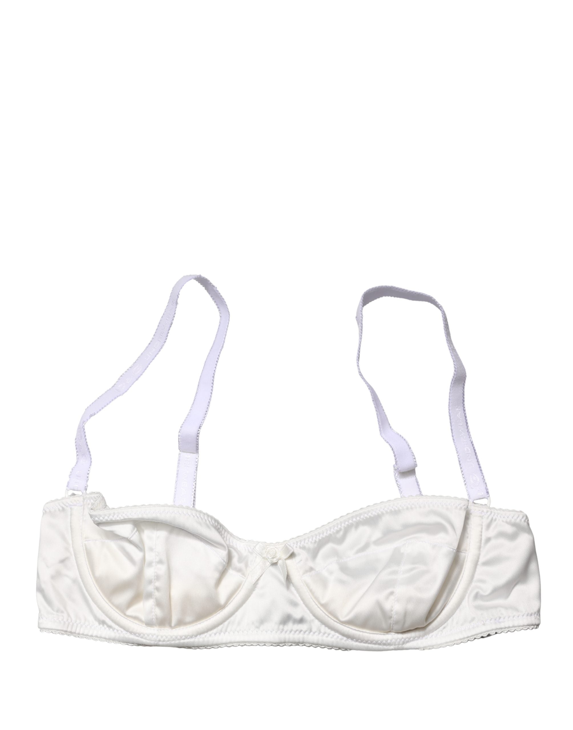 Dolce & Gabbana White Semi-Pad Underwire Balconette Bra Underwear