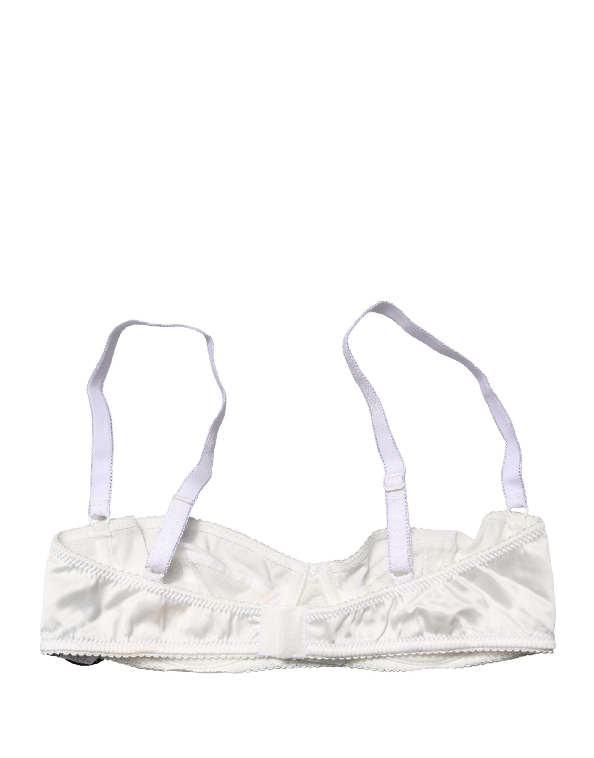 Dolce & Gabbana White Semi-Pad Underwire Balconette Bra Underwear