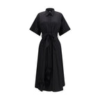 Ella Black Cotton Casual Dress