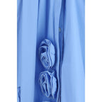 Ella Blue Cotton Casual Dress
