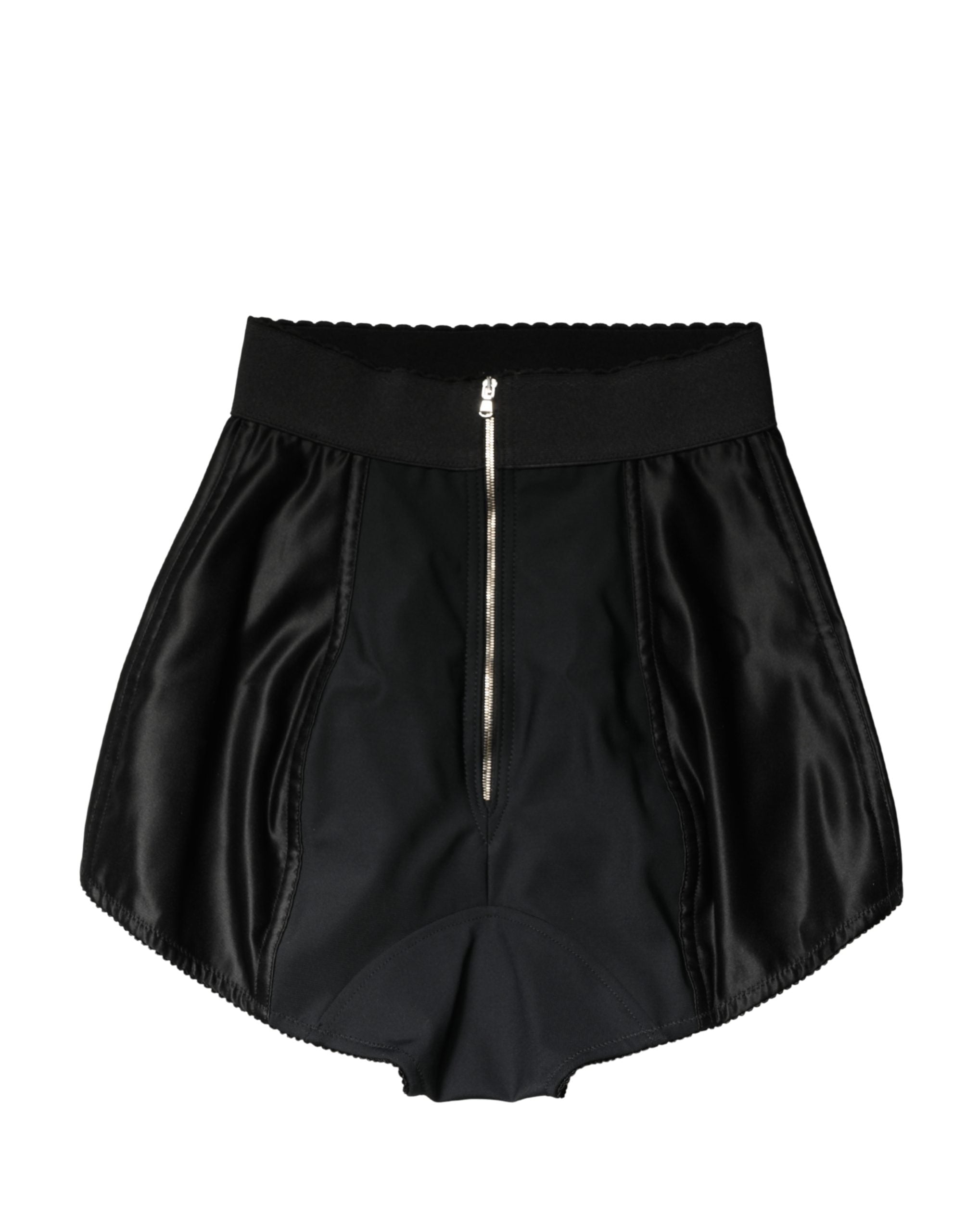 Dolce & Gabbana Black Silk Blend High Waist Girdle Panty Underwear