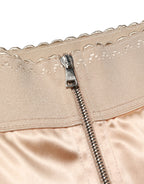 Dolce & Gabbana Beige Silk Blend High Waist Girdle Panty Underwear